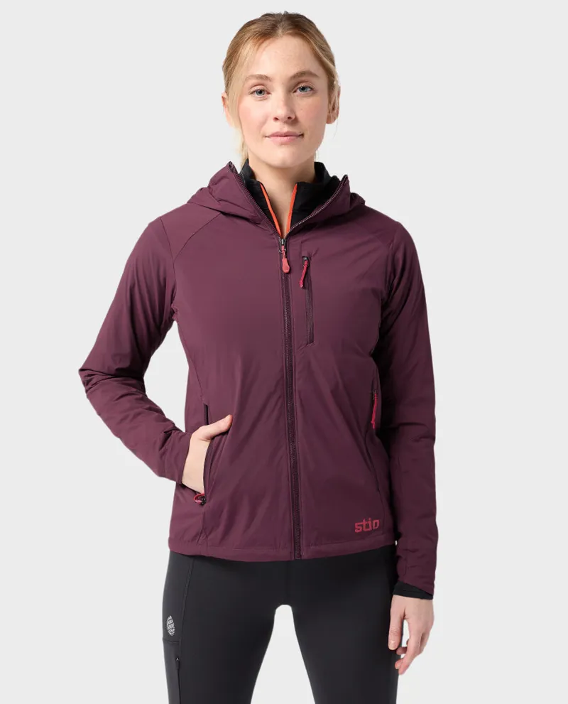 Stio Women's Dawner Hooded Jacket in Aubergine-2
