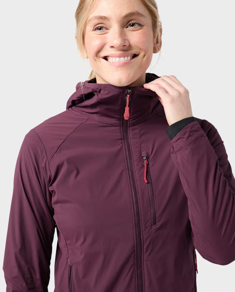 Stio Women's Dawner Hooded Jacket in Aubergine-4