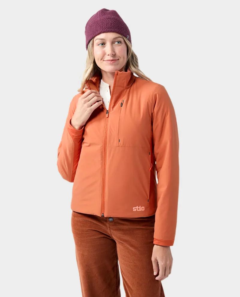 Stio Women's Fernos Insulated Hooded Jacket in Cedar Blush-2
