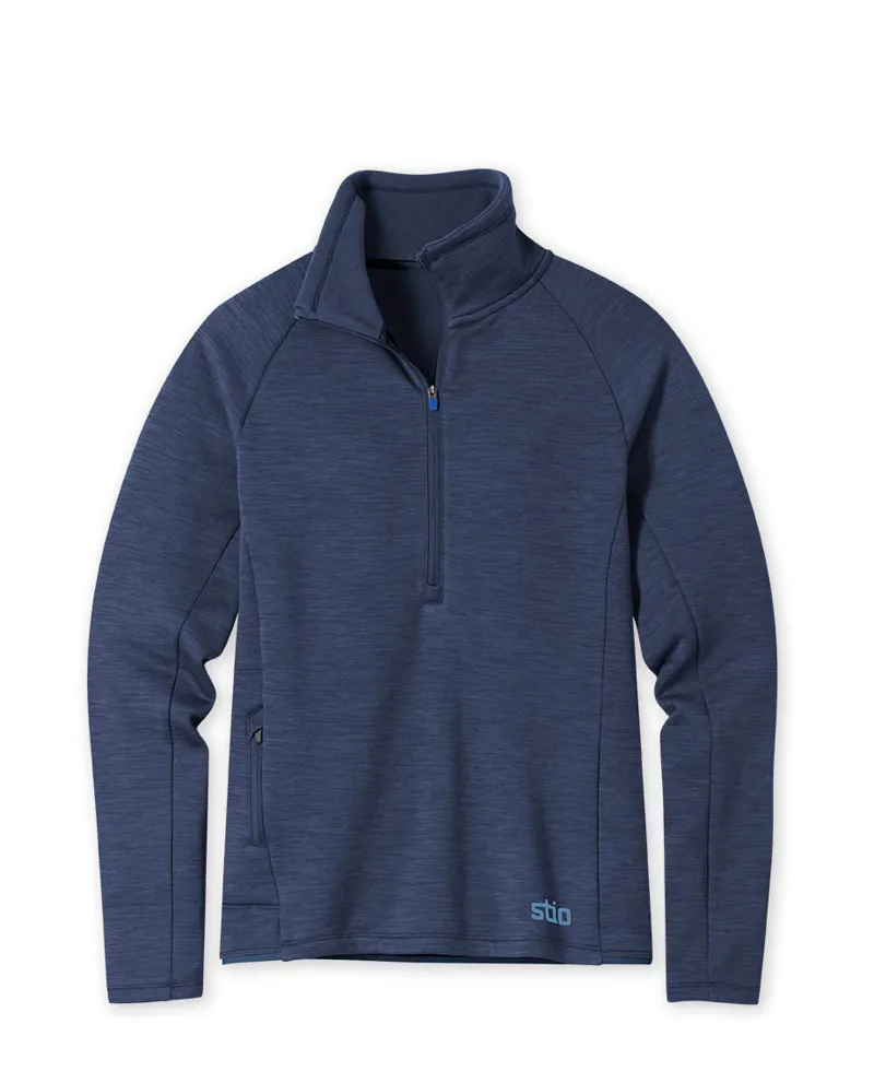 Stio Women's Glide Power Stretch Half Zip in Mountain Shadow Heather