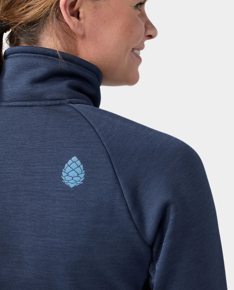 Stio Women's Glide Power Stretch Half Zip in Mountain Shadow Heather-4