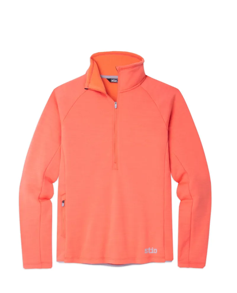 Stio Women's Glide Power Stretch Half Zip in Neon Bloom Heather