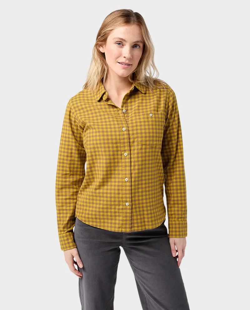 Stio Women's Miter Stretch LW Flannel Shirt in Sun Valley Mini Check-1