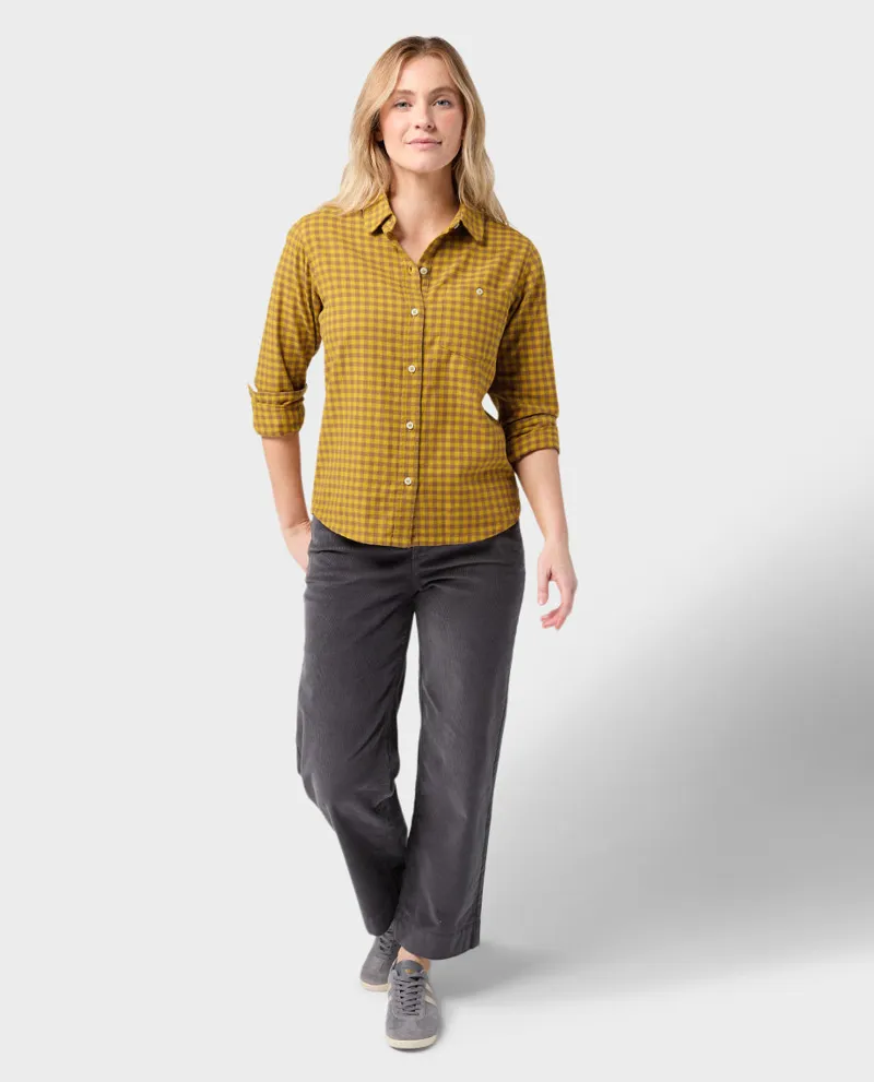 Stio Women's Miter Stretch LW Flannel Shirt in Sun Valley Mini Check-2