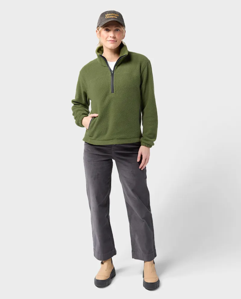 Stio Women's Rawlins Fleece Pullover in Pine Forest-1