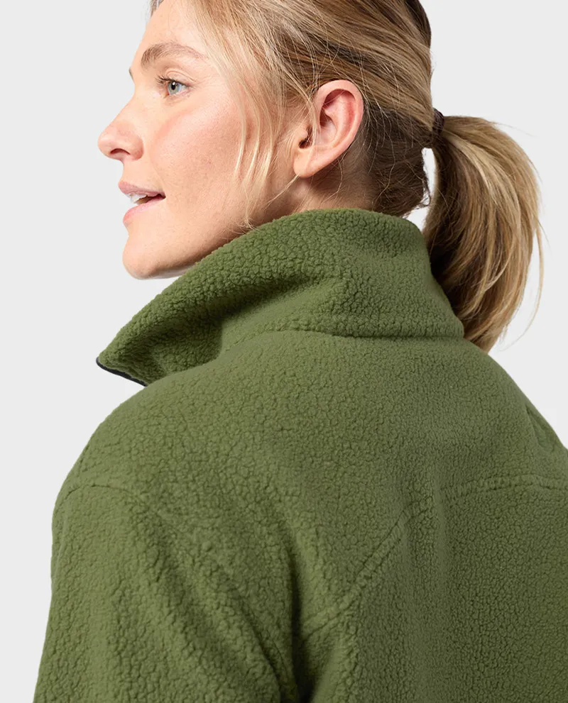 Stio Women's Rawlins Fleece Pullover in Pine Forest-4