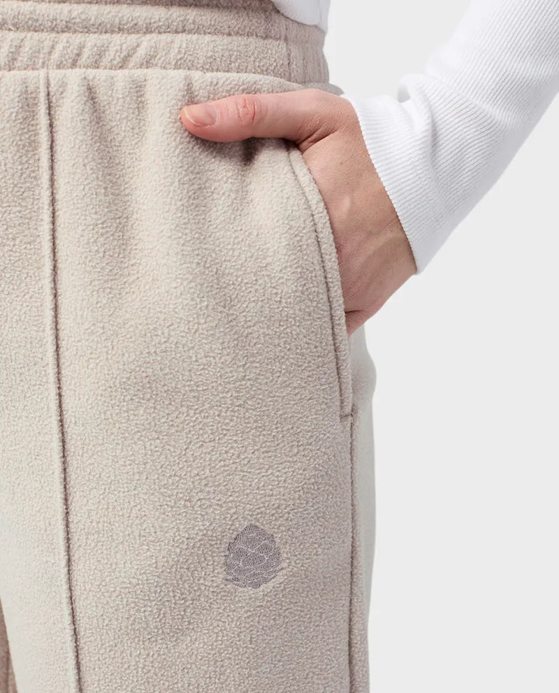 Stio Women's Turpin Fleece Wide Crop Pant in Atmosphere Heather-3