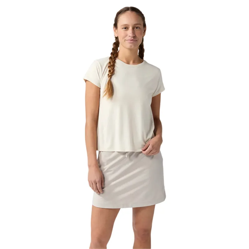 Stio Women's Divide Tee SS in Mountain Goat Heather-1