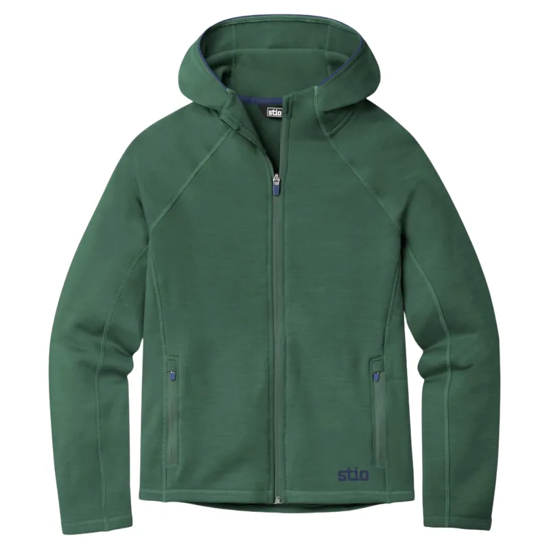 Stio Women's Glide Power Stretch Full Zip Hoodie in Forestline Heather-5