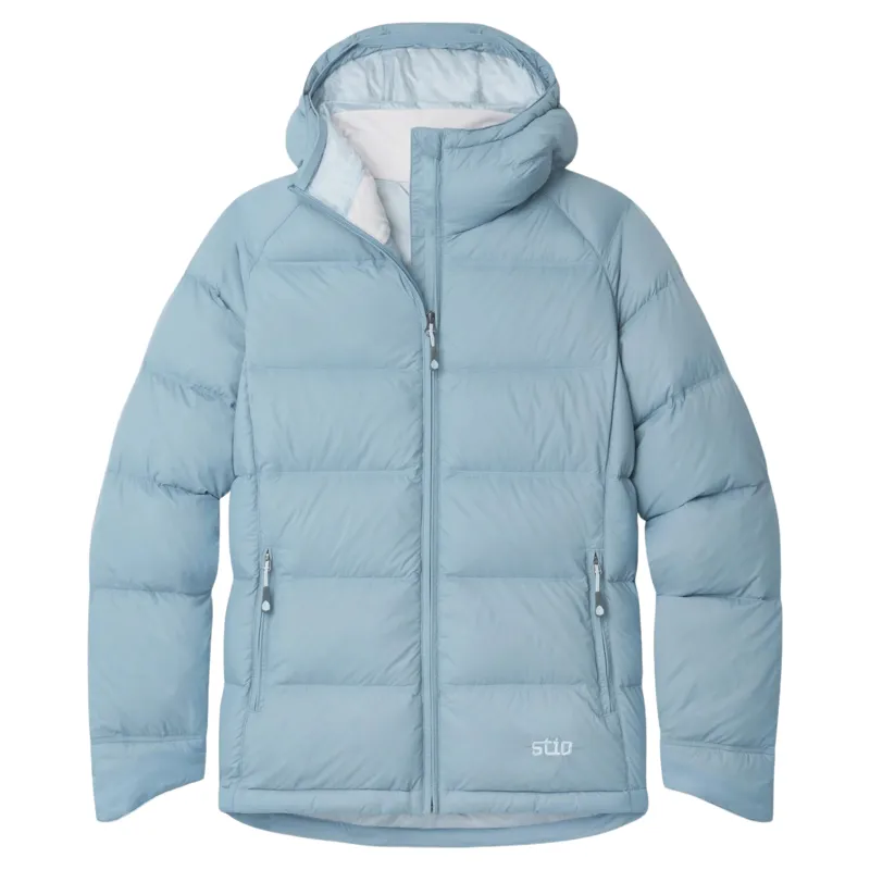 Stio Women's Hometown Down Hooded Jacket in Blue Heron-9