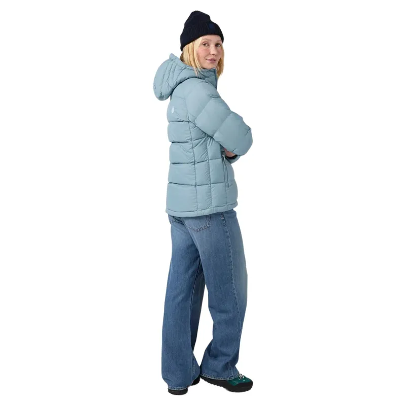 Stio Women's Hometown Down Hooded Jacket in Blue Heron-3