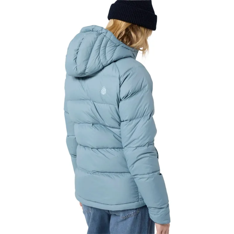 Stio Women's Hometown Down Hooded Jacket in Blue Heron-1