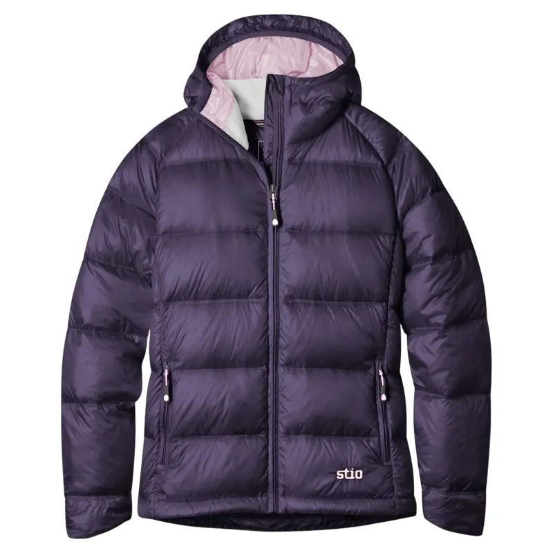 Stio Women's Hometown Down Hooded Jacket in Nightshade-5