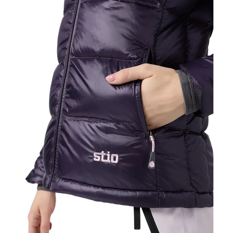 Stio Women's Hometown Down Hooded Jacket in Nightshade-3