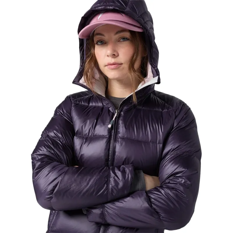 Stio Women's Hometown Down Hooded Jacket in Nightshade-2