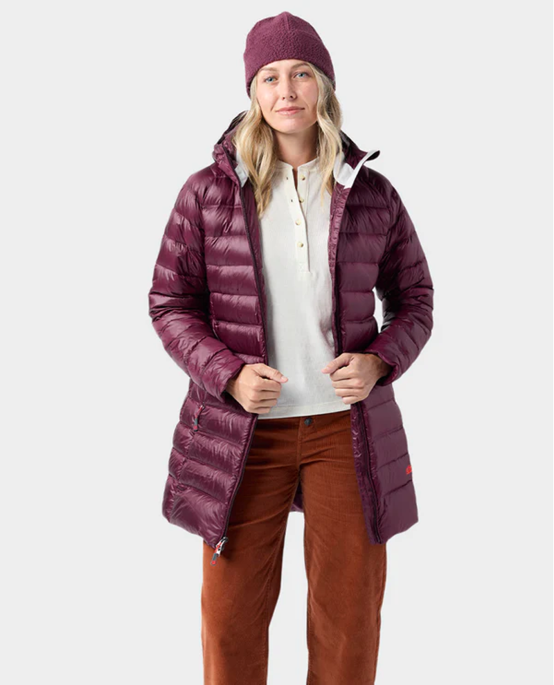 Stio Women's Hometown Down Parka in Aubergine-1