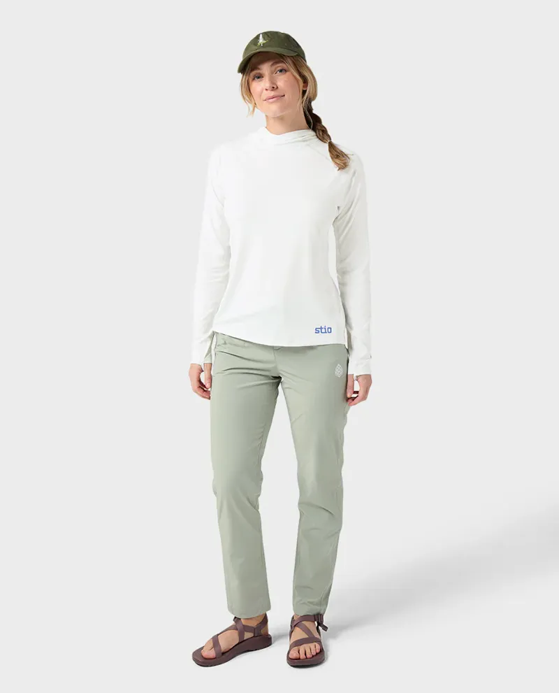 Stio Women's Hylas Hooded Pullover in Morning Frost-1