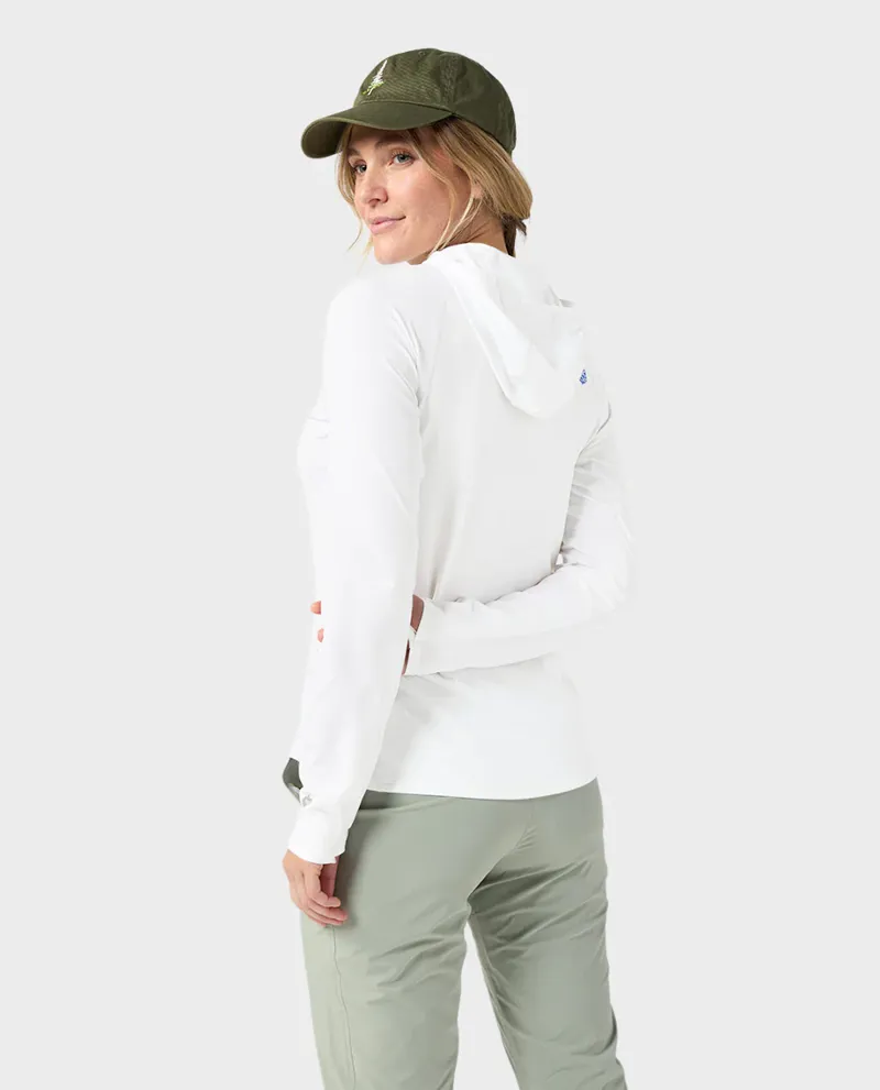 Stio Women's Hylas Hooded Pullover in Morning Frost-2