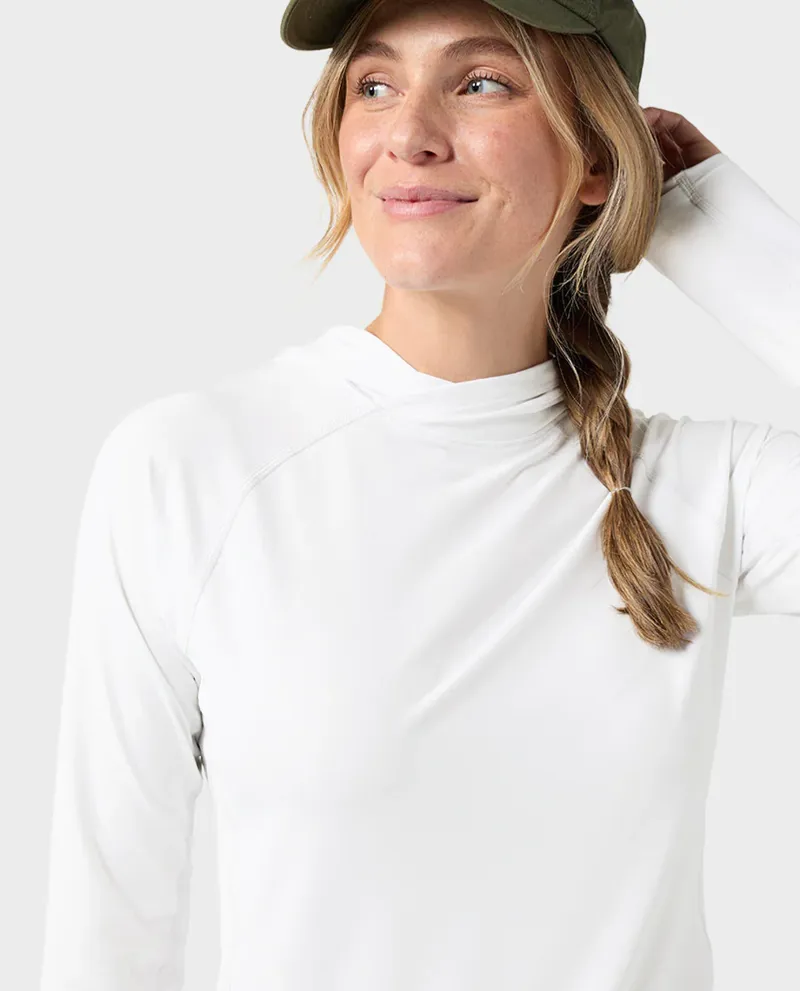 Stio Women's Hylas Hooded Pullover in Morning Frost-4