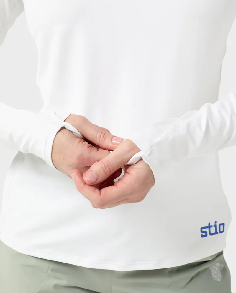 Stio Women's Hylas Hooded Pullover in Morning Frost-5