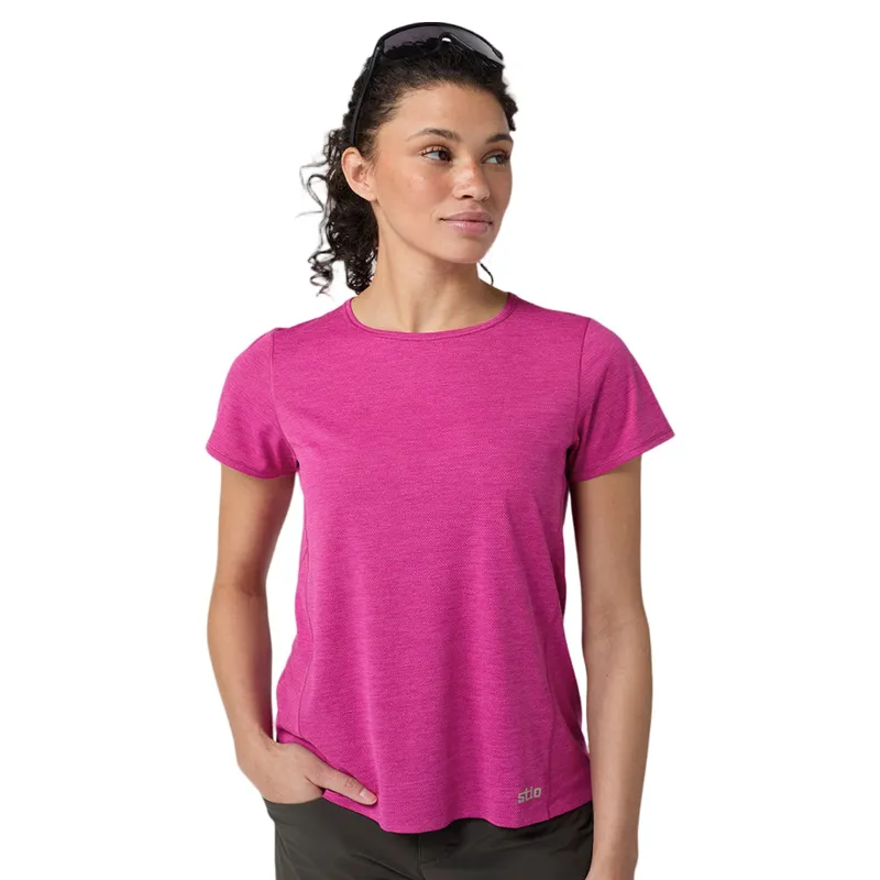 Stio Women's Lucent Tee SS in Bold Bloom Heather-1