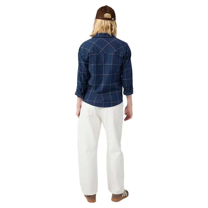 Stio Women's Miter Stretch LW Flannel Shirt in Mountain Shadow Plaid-2