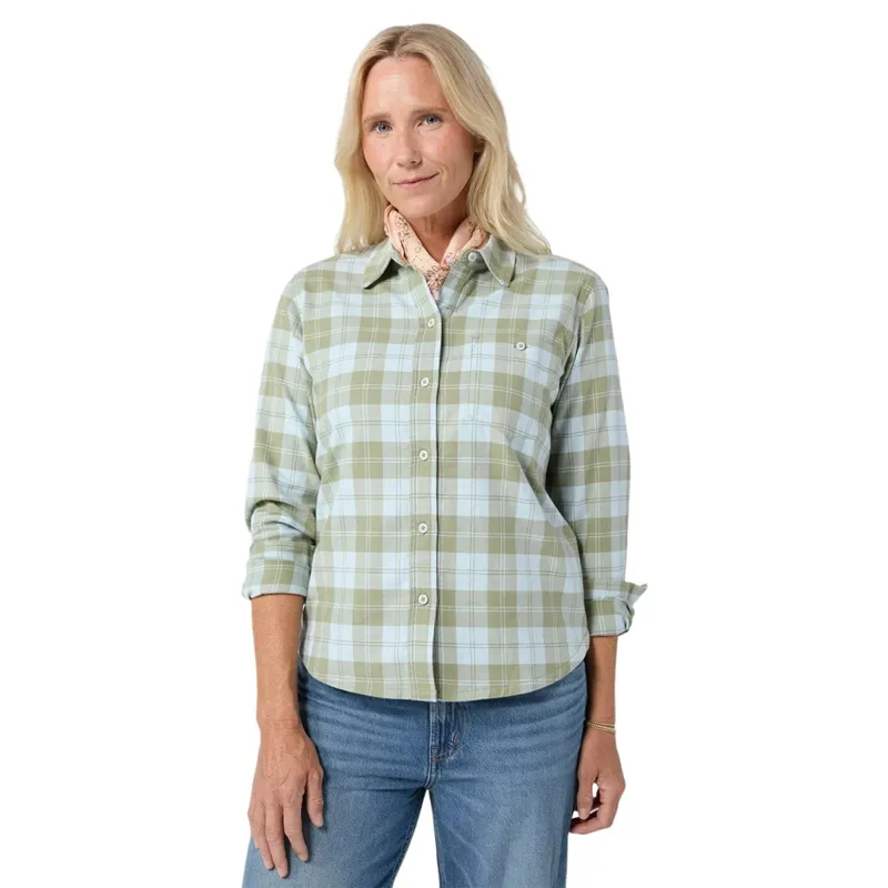 Stio Women's Miter Stretch LW Flannel Shirt in Switchback Check-1