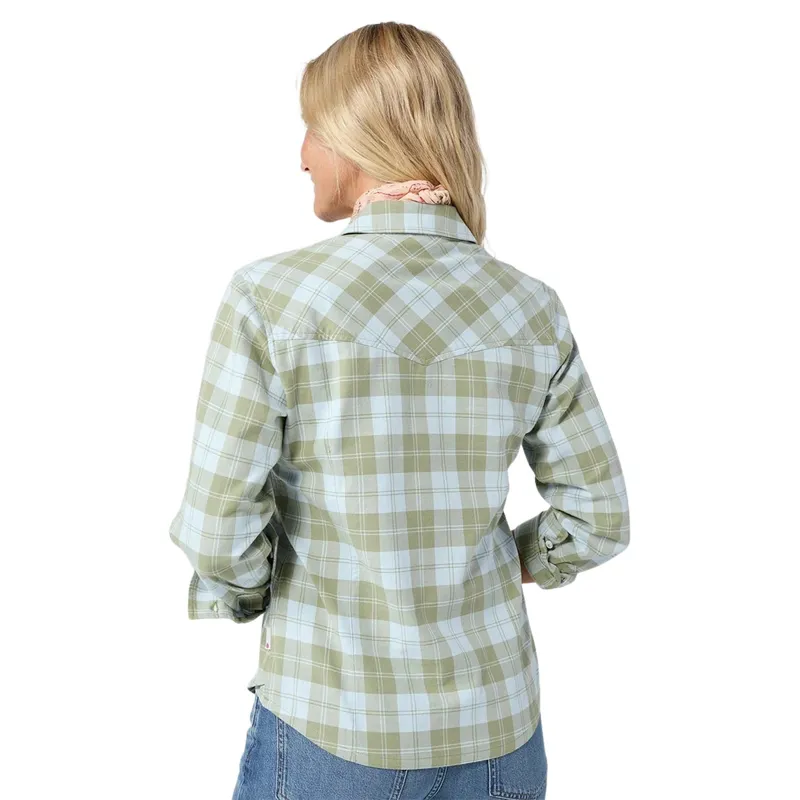 Stio Women's Miter Stretch LW Flannel Shirt in Switchback Check-3