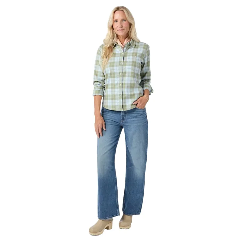 Stio Women's Miter Stretch LW Flannel Shirt in Switchback Check