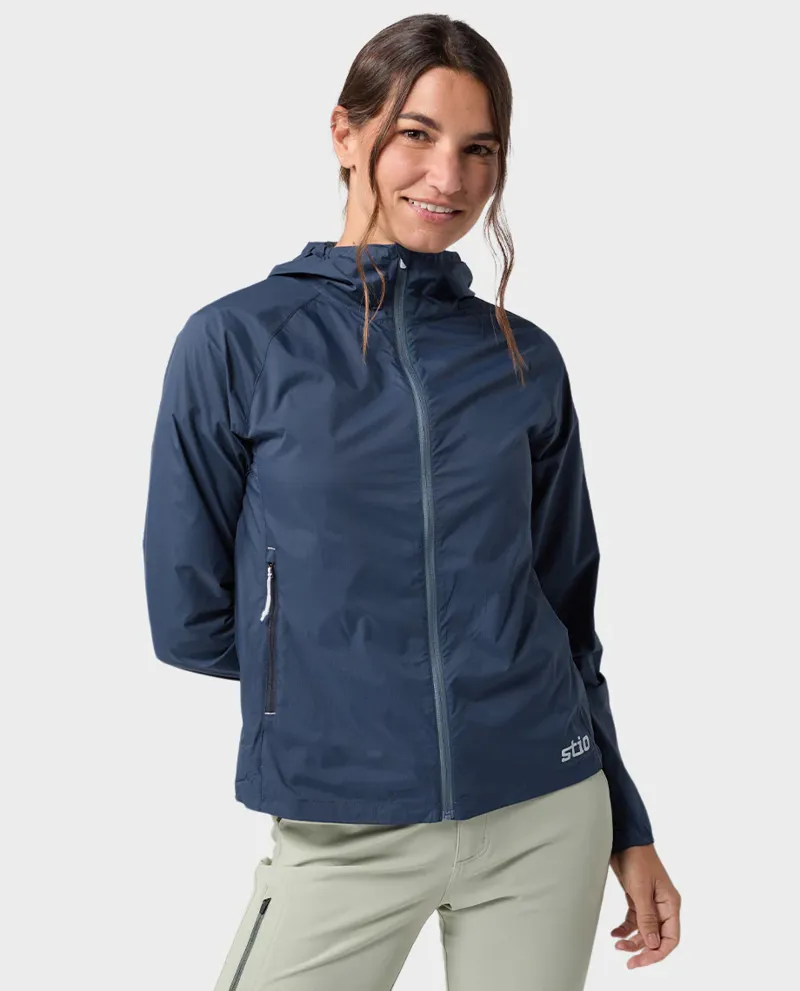 Stio Women's Second Light Windshell in Mountain Shadow/Vintage Indigo-1