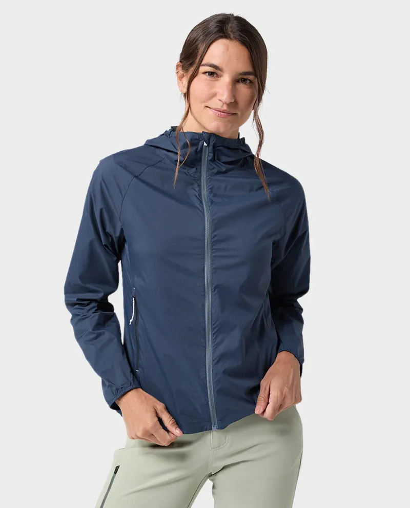 Stio Women's Second Light Windshell in Mountain Shadow/Vintage Indigo-2