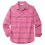 Stio Women's Slipstone Midweight Flannel Shirt in Penstemon Plaid