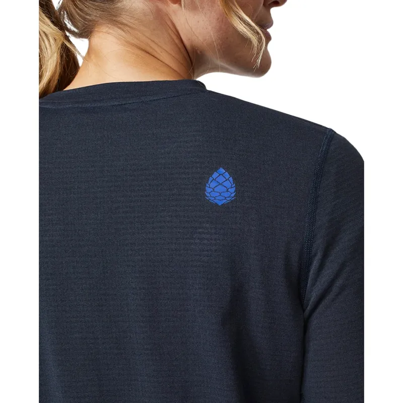 Stio Women's Trax Power Grid Crew Fleece Top in Mountain Shadow-9