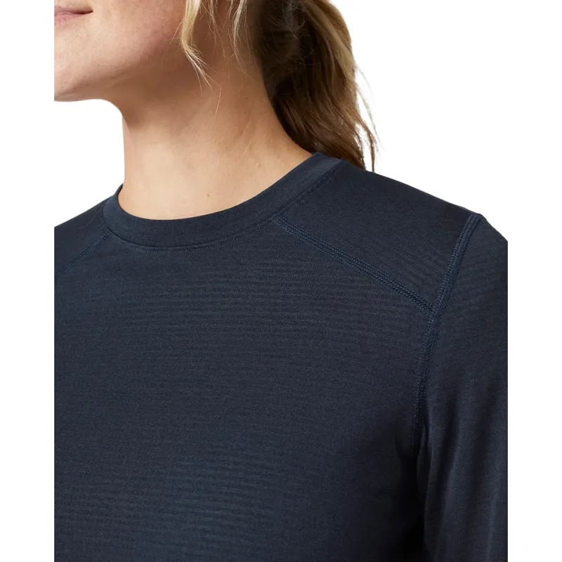 Stio Women's Trax Power Grid Crew Fleece Top in Mountain Shadow-7