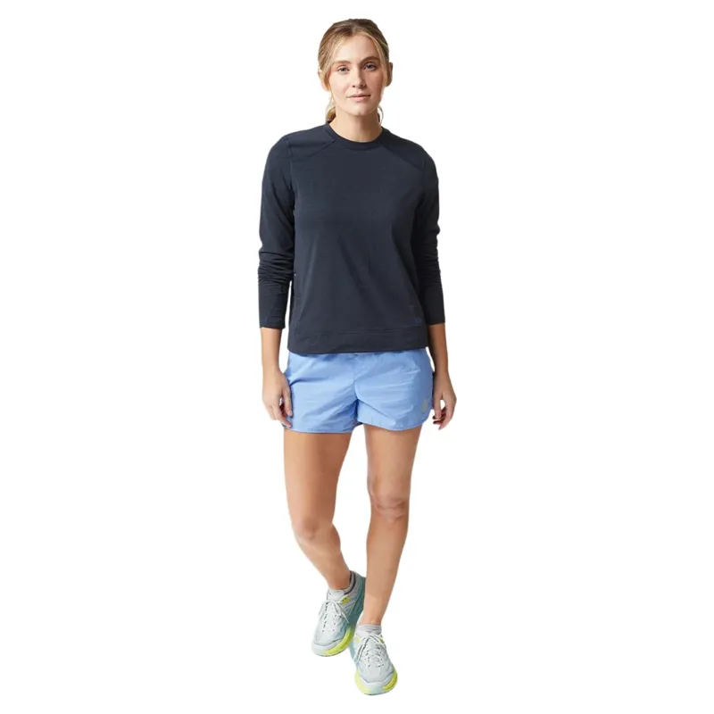 Stio Women's Trax Power Grid Crew Fleece Top in Mountain Shadow-1