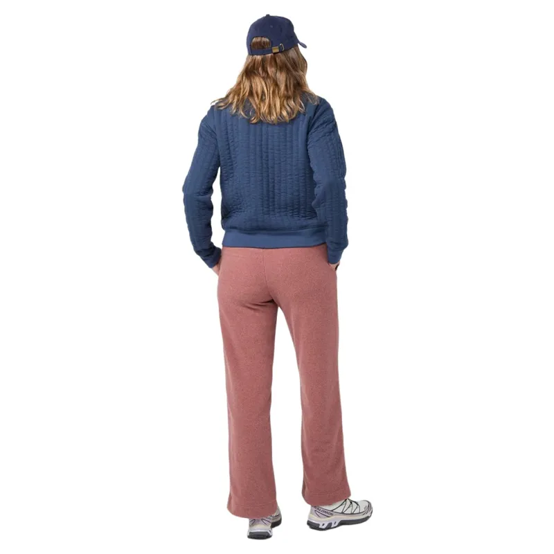 Stio Women's Turpin Fleece Wide Leg Pant in Sierra Mauve Heather-1