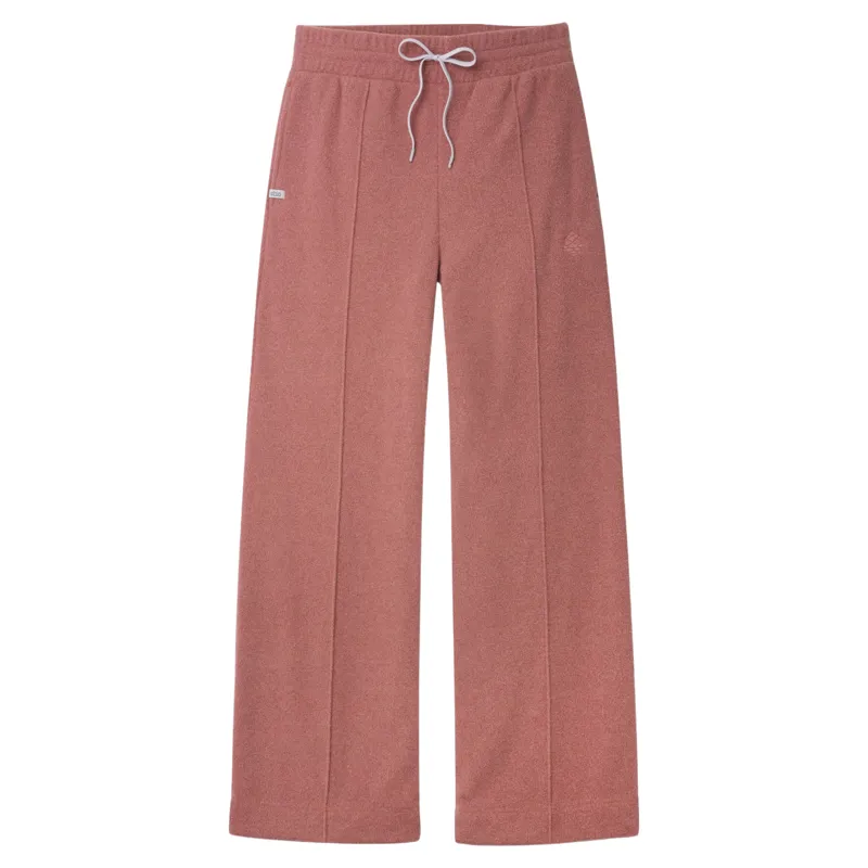 Stio Women's Turpin Fleece Wide Leg Pant in Sierra Mauve Heather-5
