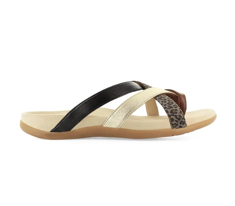 Strive Women's Lola Toe Loop Sandal in Leopard Mix-1