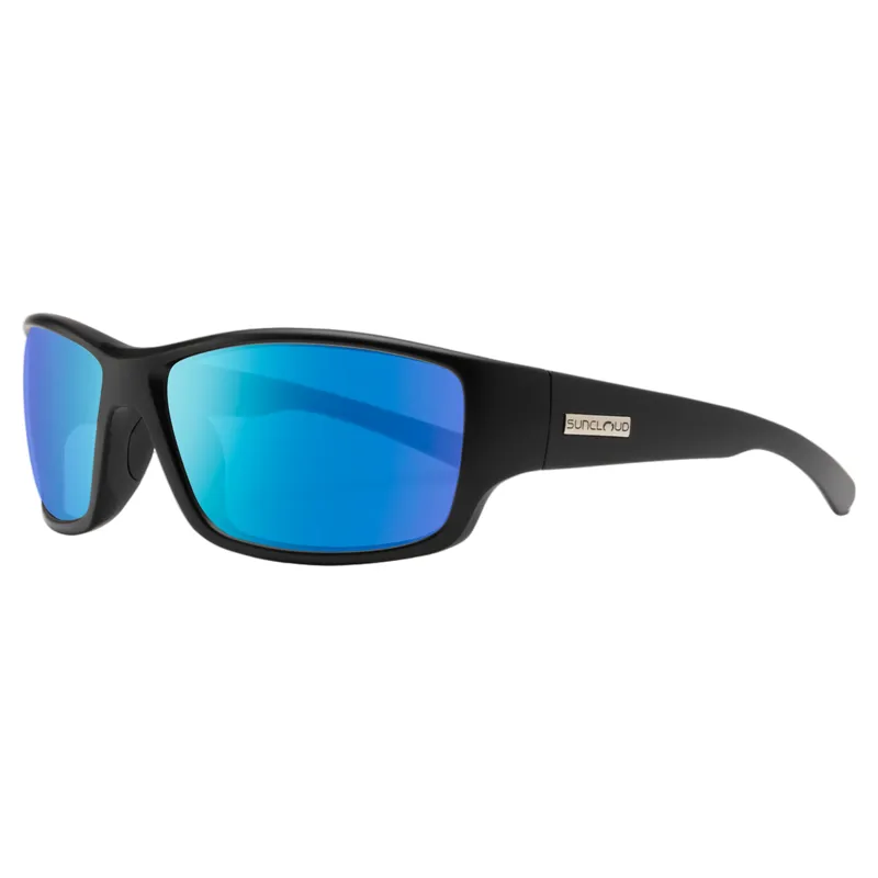 Suncloud Hull Sunglasses Matte Black/Polarized Blue Mirror Lens