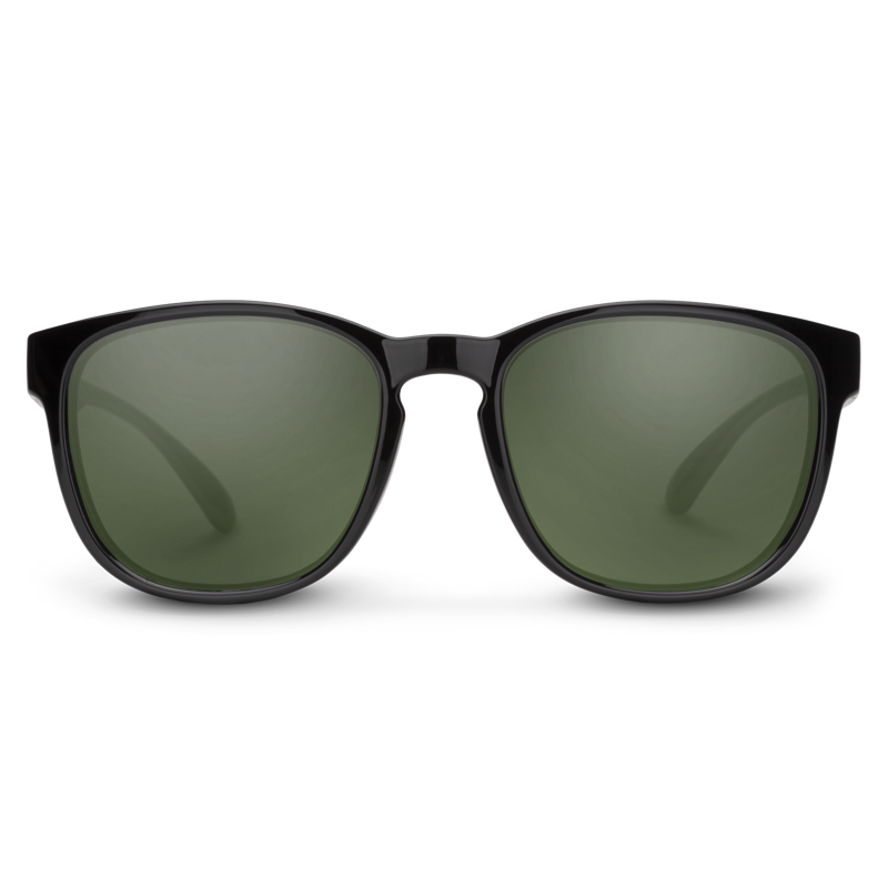 Suncloud Loveseat Sunglasses in Black/Polarized Gray Green Lens-1