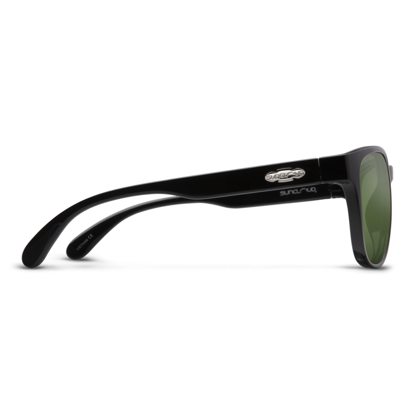 Suncloud Loveseat Sunglasses in Black/Polarized Gray Green Lens-2