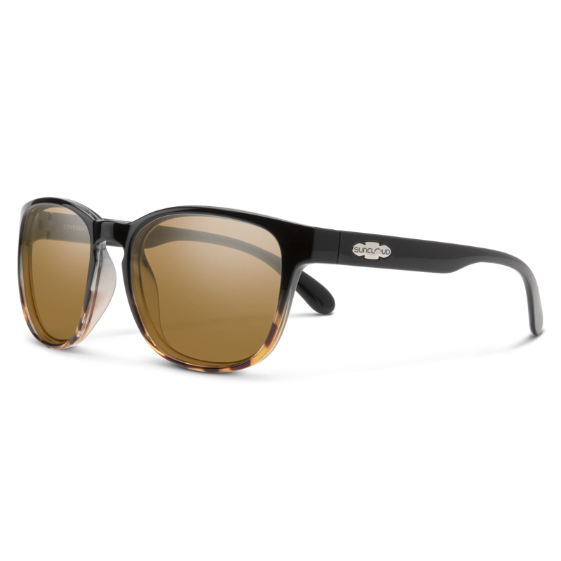 Suncloud Loveseat Sunglasses Black Tortoise Fade/Polarized Brown Lens