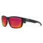 Suncloud Mayor Sunglasses in Matte Black with Polarized Red Mirror Lens