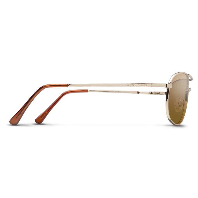 Suncloud Patrol Sunglasses in Gold with Brown Polarized Lens-2