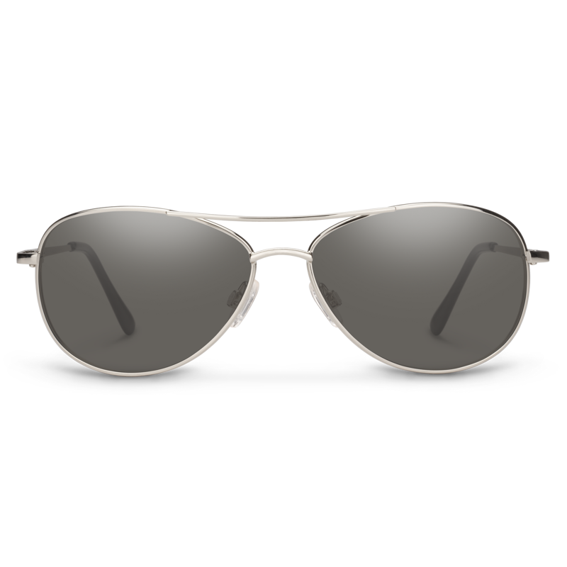 Suncloud Patrol Sunglasses in Silver with Gray Polarized Lens-1