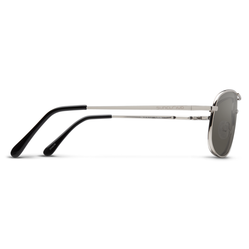 Suncloud Patrol Sunglasses in Silver with Gray Polarized Lens-2
