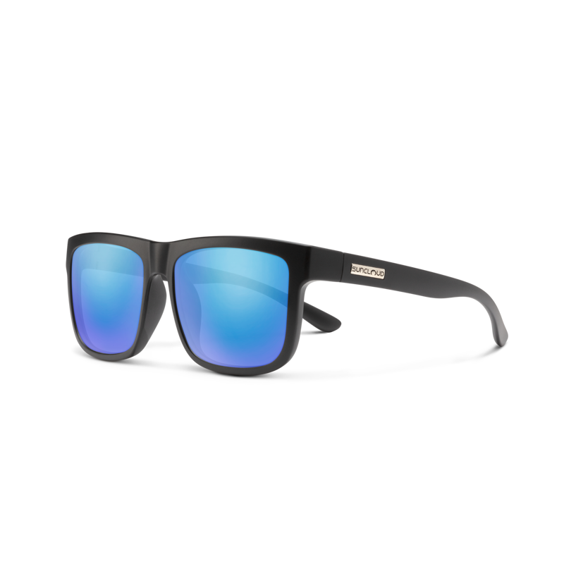 Suncloud Quiver in Matte Black w/Polarized Blue Mirror Lens
