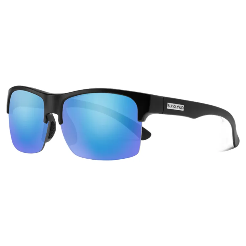 Suncloud Rambler Lite in Matte Black w/Polarized Blue Mirror Lens