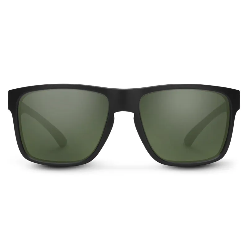 Suncloud Rambler Sunglasses in Matte Black Polarized Grey Green Lens-1