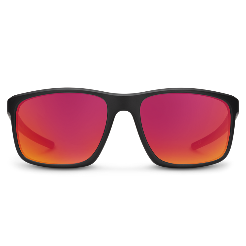 Suncloud Respek Sunglasses in Matte Black w/Polarized Red Mirror Lens-1